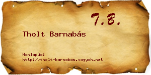 Tholt Barnabás névjegykártya