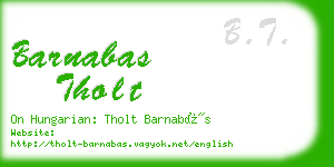 barnabas tholt business card